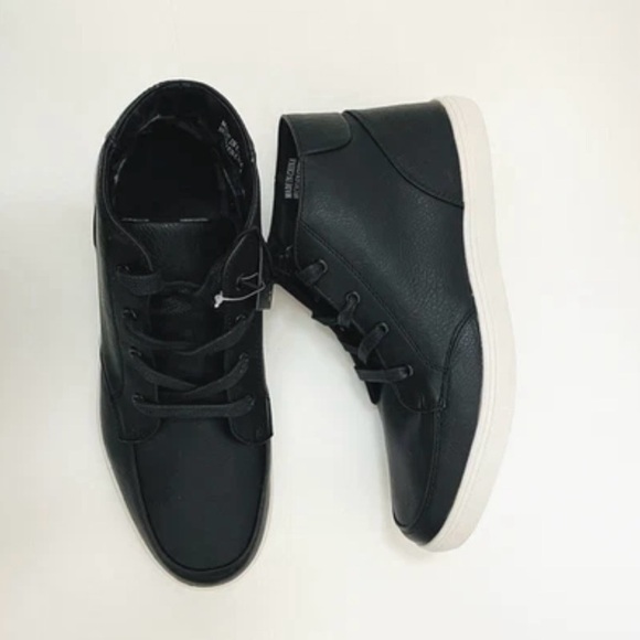 Forever 21 Black Chukka Boots Mens Size 9 Faux Leather Vegan - Picture 8 of 10